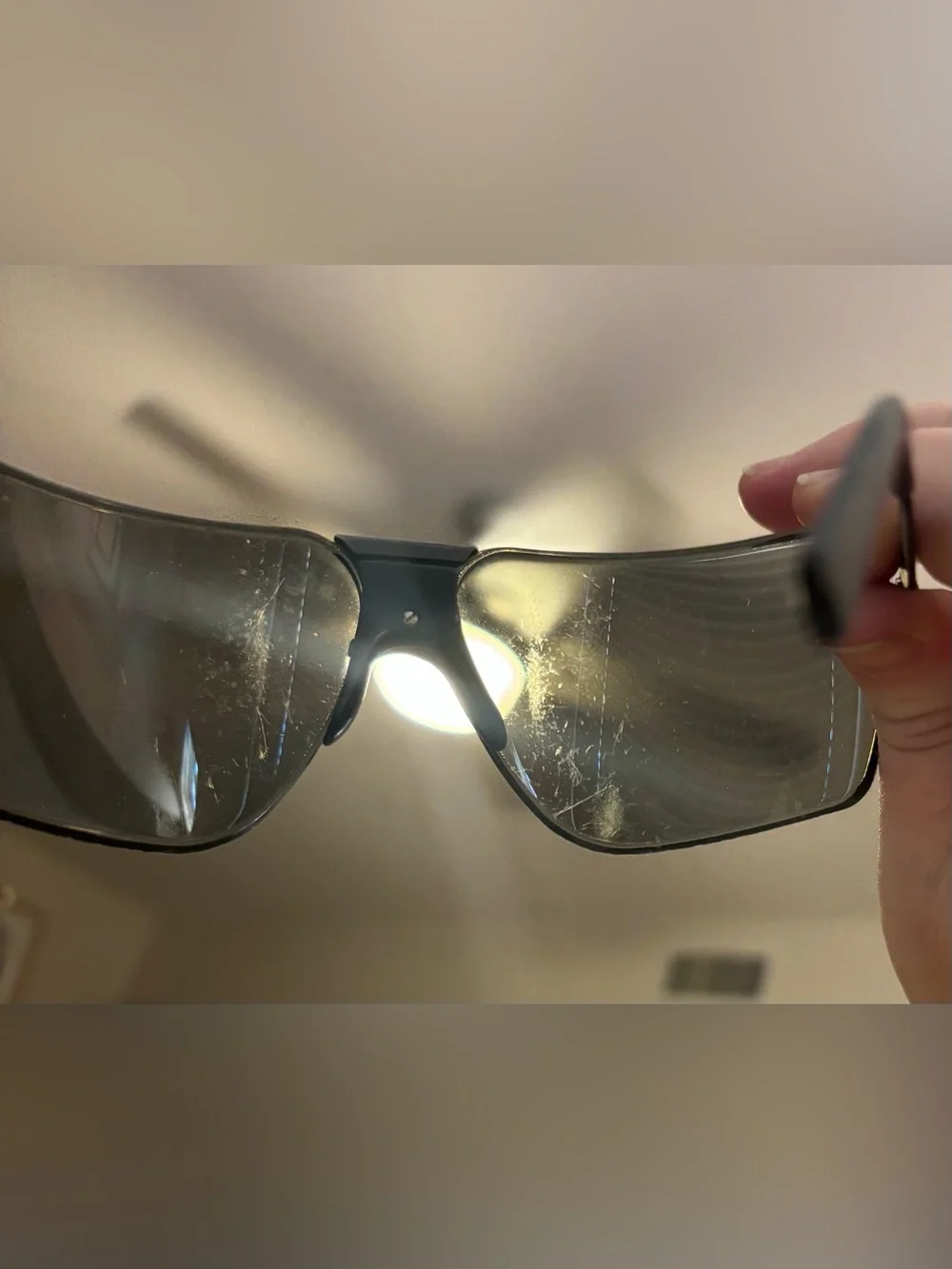 Vintage Gargoyles Black Shield Sunglasses